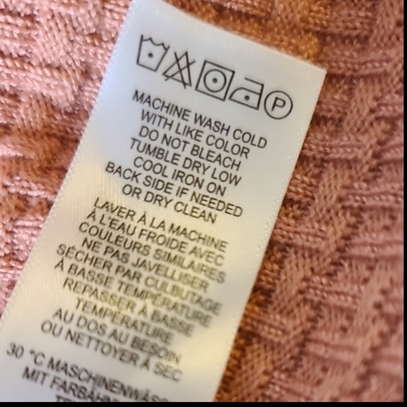 Adrianna Papell Desert Rose Coral Button-Up Cardigan Lg - Picture 4 of 5